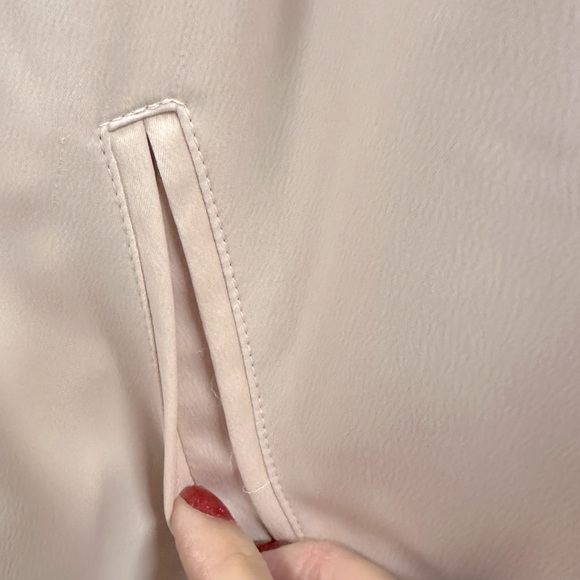 Lane Bryant Full Zip Up Lace Accent Lined Jacket Light Pink and Black Womens 14 - Picture 6 of 14